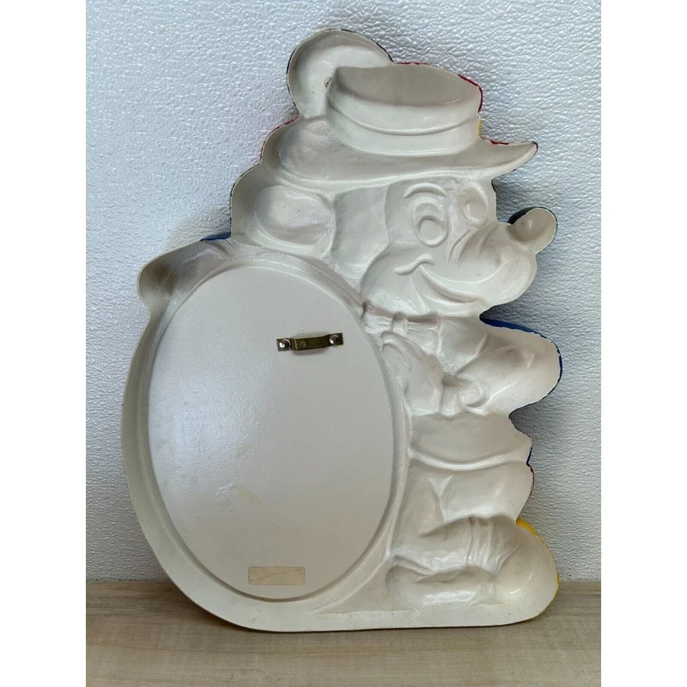 Vintage Walt Disney Productions Mickey Mouse Plastic Mold Mirror